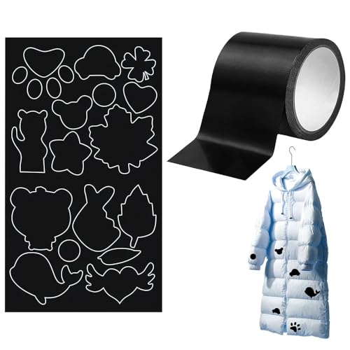 Daunenjacke Reparaturflicke 7.5 * 150cm Daunenjacke Reparatur Rollen Schwarz Selbstklebend Nylon Patches in Schwarz, Wasserdicht und Flexibel, Ideal für Jacken, Zelte und Outdoor-Ausrüstung Daunenjacke Reparaturflicke 7.5 * 150cm Daunenjacke Reparatur Rollen Schwarz Selbstklebend Nylon Patches in Schwarz, Wasserdicht und Flexibel, Ideal für Jacken, Zelte und Outdoor-Ausrüstung von eModwey