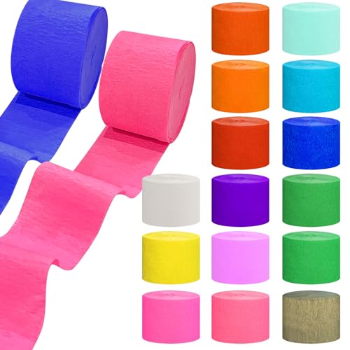 15er Rolls Krepppapier Bunt, Kreppbänder Regenbogen, Multicolor Papier, Bastelkrepp, Streamer Hochzeit, Karneval, Party Décoration, Hochzeitsdekoration, Geburtstagsfeier Partydeko, 4.5CMx25M 15er Rolls Krepppapier Bunt, Kreppbänder Regenbogen, Multicolor Papier, Bastelkrepp, Streamer Hochzeit, Karneval, Party Décoration, Hochzeitsdekoration, Geburtstagsfeier Partydeko, 4.5CMx25M von ePicsoa