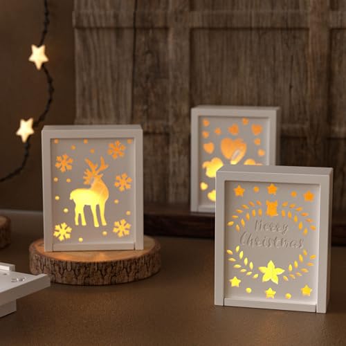 Silikonformen Gießformen Geschenkbox,4 Stück Geschenkkarton Silikonform +10 Stück LED Ballons Lichter, DIY Geschenkbox mit Deckel von ePicsoa