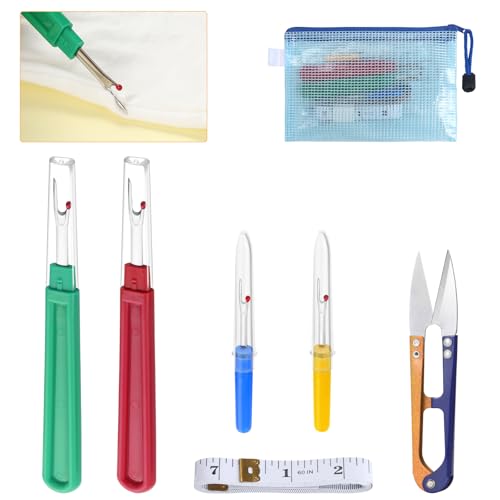 eROOSY 6PCS Nahttrenner, Saumtrenner Seam Ripper auftrenner, großer und kleiner Nähfadenaufreißer, Nahtaufreißer mit Schere, Nahtaufreißer zum Nähen für Näharbeiten DIY Handwer eROOSY 6PCS Nahttrenner, Saumtrenner Seam Ripper auftrenner, großer und kleiner Nähfadenaufreißer, Nahtaufreißer mit Schere, Nahtaufreißer zum Nähen für Näharbeiten DIY Handwer von eROOSY