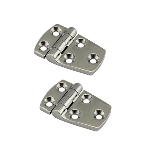 2pcs 50mm 70 mm Gurtscharniere 5 Loch Design Marine Grad 316 Edelstahl -Hardwarekompatibel mit Boot Yacht Segelboot Marine Anwendungen(38X57MM) von eRgDFS