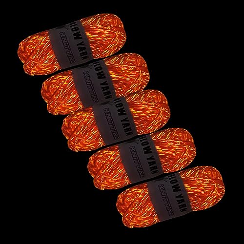 5 Rollen, leuchtet im Dunkeln, zum Basteln, Häkeln, Handstricken, 2 mm, 50 m, Nachtleuchtgarne, fluoreszierende Garne, Weihnachten, Halloween, Kunst, Handwerk, leuchtet im Dunkeln von eYourlife2012