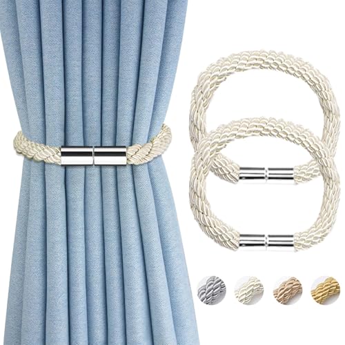 Magnetische Vorhang Raffhalter Gardinen Raffhalter für Vorhänge mit Magnet Vorhang Clips Seil Vorhangschnalle Gardinenhalter für Haus und Büro Dekoration 2 Stück Beige Magnetische Vorhang Raffhalter Gardinen Raffhalter für Vorhänge mit Magnet Vorhang Clips Seil Vorhangschnalle Gardinenhalter für Haus und Büro Dekoration 2 Stück Beige von eaacaa