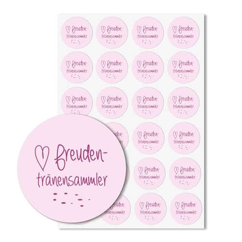 24 Aufkleber Freudentränen-Sammler I dv133 rosa I Ø 4 cm I Set Freudentränen-Sticker Hochzeits-Sticker I Taschentuch Tränen Hochzeit Dekoration 24 Aufkleber Freudentränen-Sammler I dv133 rosa I Ø 4 cm I Set Freudentränen-Sticker Hochzeits-Sticker I Taschentuch Tränen Hochzeit Dekoration von easydruck24de