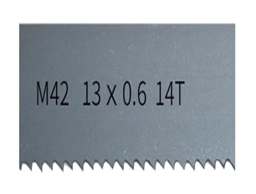 1 STÜCK M42 Bi-Metall-Bandsägeblätter 6 8/12 10/14 14Tpi Bandsägeblatt for Schneiden von Hartholz und Metall von 1710 bis 1840 mm x 13 mm(14T*1750MM) von easyhaha