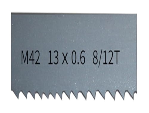 1 STÜCK M42 Bi-Metall-Bandsägeblätter 6 8/12 10/14 14Tpi Bandsägeblatt for Schneiden von Hartholz und Metall von 1710 bis 1840 mm x 13 mm(8/12T*1790MM) von easyhaha