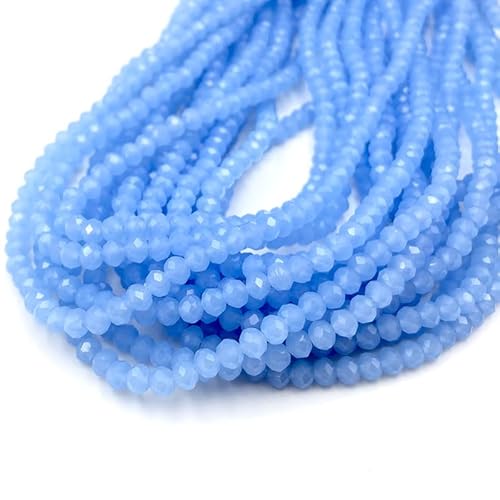 easyhaha Facettierte Kristallperlen for Selbermachen, 2, 3, 4, 6, 8 mm, Rondell-Glasperlen, lose Distanzperlen for die Schmuckherstellung (Color : BC175, Size : 2mm(About 180pcs)) von easyhaha