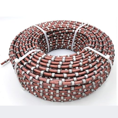 easyhaha Stationäre Diamantdrahtsäge 8,8 mm / 9 mm for Schneiden von Granitblöcken, Profilieren und Abrichten (Color : 33 Beads per Meter, Size : 8.8 mm) von easyhaha