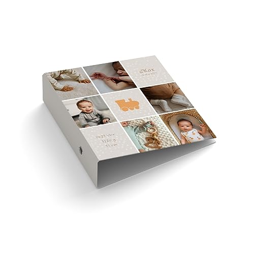 Ringordner | Ordner für Kinder | personalisiert mit Fotos + Name + Geburtsdaten | Sterne | Kleine Lokomotive | Mit Griffloch | für DIN A4 | 7,4 cm breit | Geburt | Baby | Liebe Ringordner | Ordner für Kinder | personalisiert mit Fotos + Name + Geburtsdaten | Sterne | Kleine Lokomotive | Mit Griffloch | für DIN A4 | 7,4 cm breit | Geburt | Baby | Liebe von easyprint