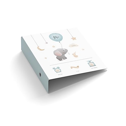 easyprint Ringordner | Personalisierter Ordner für Kinder | Kleiner Elefant | Mit Griffloch | Für DIN A4 | 7,4 cm breit | Füllhöhe 55 mm | Geburt | Baby | Luftballon easyprint Ringordner | Personalisierter Ordner für Kinder | Kleiner Elefant | Mit Griffloch | Für DIN A4 | 7,4 cm breit | Füllhöhe 55 mm | Geburt | Baby | Luftballon von easyprint