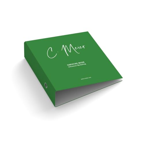Ringordner | Ordner | personalisiert mit Text und Name | viele Farben | Mit Griffloch | für DIN A4 | 7,4 cm breit | Studium | Firma | Kanzlei | Praxis (Grün) von easyprint