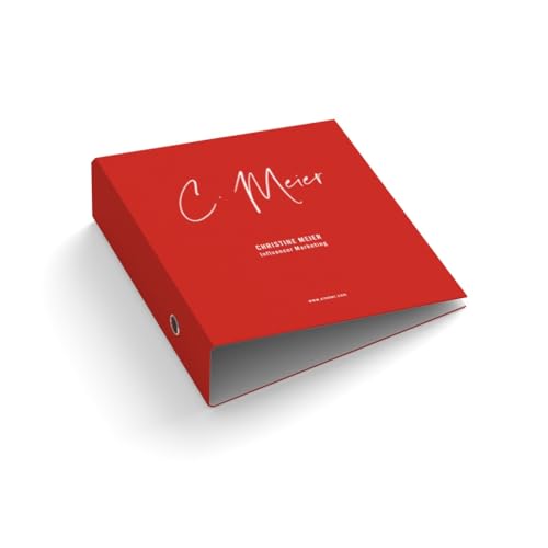 Ringordner | Ordner | personalisiert mit Text und Name | viele Farben | Mit Griffloch | für DIN A4 | 7,4 cm breit | Studium | Firma | Kanzlei | Praxis (Rot) von easyprint