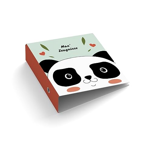 Ringordner | Wunschtext personalisieren | Kinderordner | Pandabär | Mit Griffloch | für DIN A4 | 7,4 cm breit | Zeugnisse | Bär | Schulzeit Ringordner | Wunschtext personalisieren | Kinderordner | Pandabär | Mit Griffloch | für DIN A4 | 7,4 cm breit | Zeugnisse | Bär | Schulzeit von easyprint