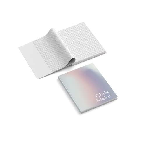 easyprint Notizbuch personalisiert mit Name | Design mit Farbverlauf | 201 x 297 mm | DIN A4 | Hardcover | 128-seitig | Papier 100 g/m² | kariert | Tagebuch | Notizblock | Reisetagebuch von easyprint