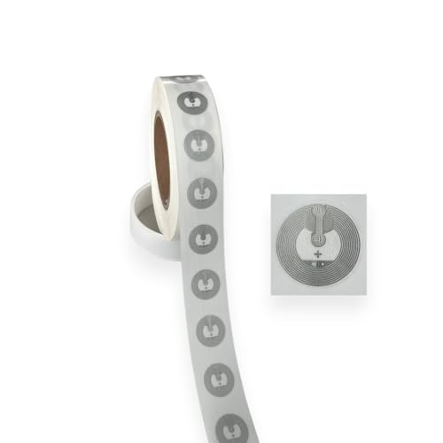 NFC Tag Sticker | NTAG216-888 Byte Speicher - kompatibel mit iPhone Kurzbefehle iOS App Homekit | Android Smartphone Apps | Selbstklebende NFC Chips (25) von ebets