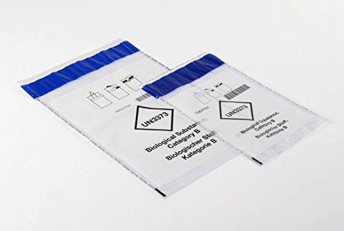 Sicherheitsbeutel med XL - Probenbeutel - Sekundärverpackung nach UN 3373/ Kategorie B und P650 - für Medizin und Pharma - 500 Stück - Größe XL Sicherheitsbeutel med XL - Probenbeutel - Sekundärverpackung nach UN 3373/ Kategorie B und P650 - für Medizin und Pharma - 500 Stück - Größe XL von ebian