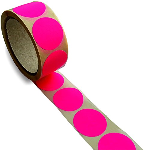 Markierungspunkte, pink, 500 Stück auf Rolle, 40 mm Durchm. / Klebepunkte/Haftetiketten von ebs Versand