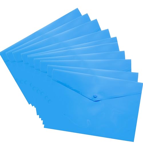 eco-eco eco035BLUEx2 Dokumententasche mit Druckknopf, A4+, 50% recycelt, Kunststoff, Blau, 10 Stück eco-eco eco035BLUEx2 Dokumententasche mit Druckknopf, A4+, 50% recycelt, Kunststoff, Blau, 10 Stück von eco-eco stationery limited