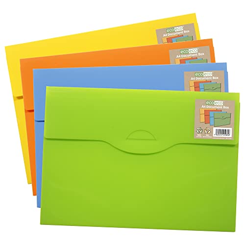 Dokumentenmappe, A4, 50% recycelt, dünn, 4 Stück, verschiedene Farben Dokumentenmappe, A4, 50% recycelt, dünn, 4 Stück, verschiedene Farben von eco-eco