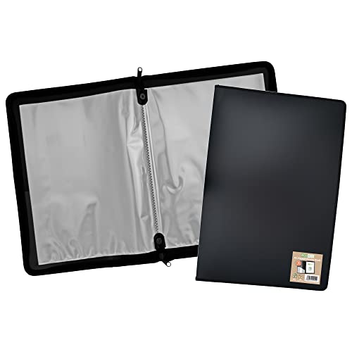 Eco-Eco eco092 Präsentationsblock, A2, 50% recycelt, 30 Fächer, Schwarz, Reißverschluss, Aktenordner, Kunstwerk-Portfolio mit Kunststoffhüllen, Schwarz Eco-Eco eco092 Präsentationsblock, A2, 50% recycelt, 30 Fächer, Schwarz, Reißverschluss, Aktenordner, Kunstwerk-Portfolio mit Kunststoffhüllen, Schwarz von eco-eco