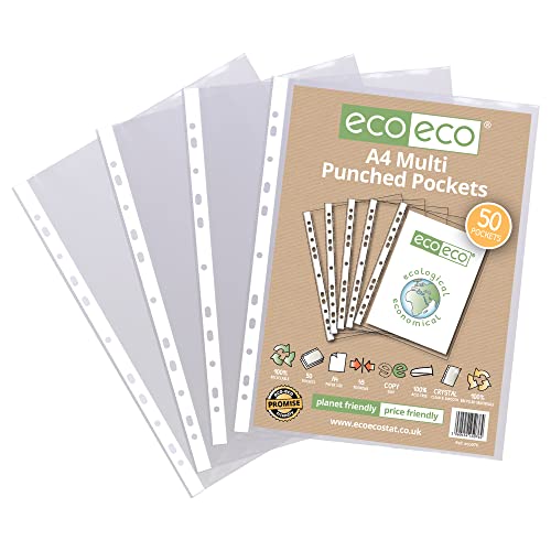 eco-eco A4 100% Recycelt Tasche 50 Multi Prospekthüllen eco-eco A4 100% Recycelt Tasche 50 Multi Prospekthüllen von eco-eco