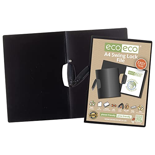 eco-eco A4 95% Recycelt Schwarz Farbe Schwingen Sperrdatei von eco-eco