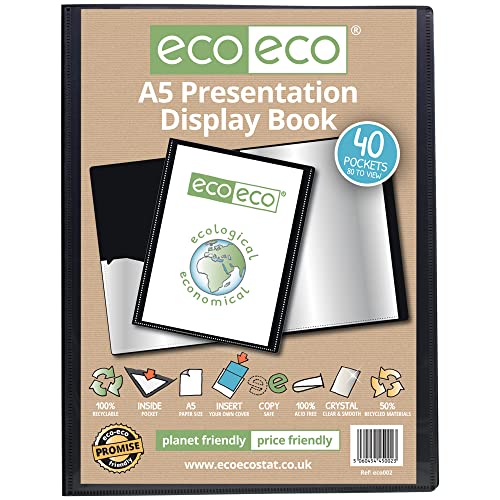 eco-eco A5 50% Recycelt 40 Taschen-Schwarz-Farbe Päsentationsdisplay Buch eco-eco A5 50% Recycelt 40 Taschen-Schwarz-Farbe Päsentationsdisplay Buch von eco-eco