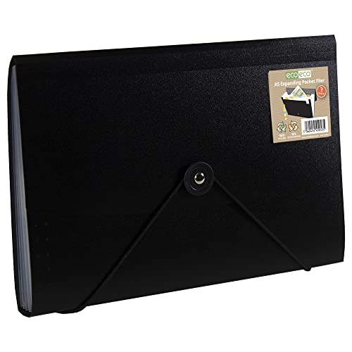 eco-eco A5 50% Recycelt 7 Taschen-Schwarz-Farben-Expanding Datei eco-eco A5 50% Recycelt 7 Taschen-Schwarz-Farben-Expanding Datei von eco-eco