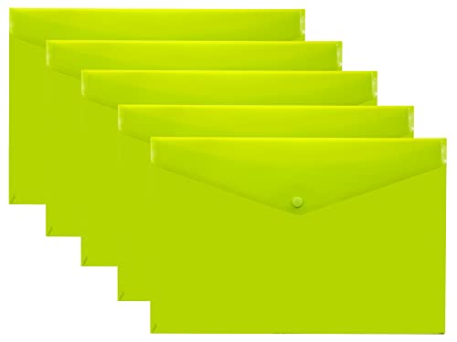 eco-eco A5 50% recycelte, transparente Kunststoff-Ordner mit Druckknopf, 5 Stück, grün, eco075GREEN eco-eco A5 50% recycelte, transparente Kunststoff-Ordner mit Druckknopf, 5 Stück, grün, eco075GREEN von eco-eco