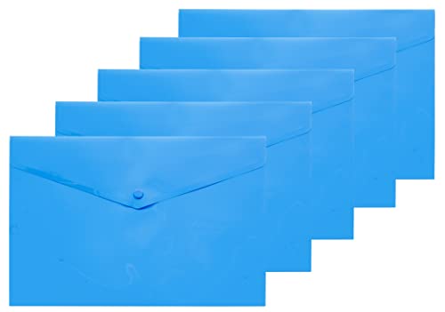 eco-eco eco035BLUE Dokumententasche mit Druckknopf, 50% recycelt, Kunststoff, Blau, 5 Stück eco-eco eco035BLUE Dokumententasche mit Druckknopf, 50% recycelt, Kunststoff, Blau, 5 Stück von eco-eco
