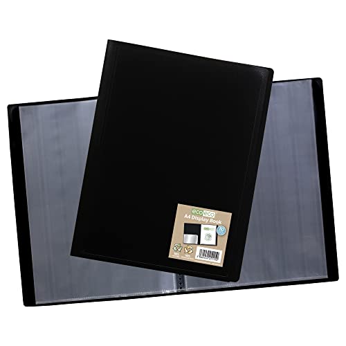eco-eco eco115 Sichtbuch, A4, 100% recycelt, 80 Taschen, schwarz, flexibler Einband, Portfolio-Buch eco-eco eco115 Sichtbuch, A4, 100% recycelt, 80 Taschen, schwarz, flexibler Einband, Portfolio-Buch von eco-eco