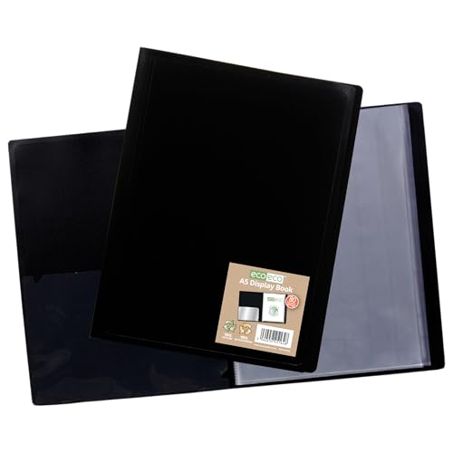 eco-eco eco162 A5 100% recyceltes Portfolio, 80 Taschen, flexibler Einband, Portfolio, Ordner, Präsentationsbuch, Schwarz eco-eco eco162 A5 100% recyceltes Portfolio, 80 Taschen, flexibler Einband, Portfolio, Ordner, Präsentationsbuch, Schwarz von eco-eco