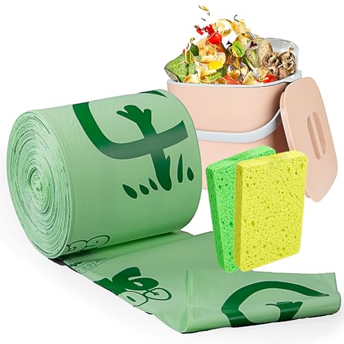 ecoME Müllbeutel, 10 l, 150 Stück, extra dick, kompostierbar, biologisch abbaubare Müllbeutel, Lebensmittelabfallbeutel, EN 13432 zertifiziert, britische Marke (10 l, 150 Einlagen) von eco me