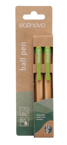econovo Druckkugelschreiber Kugelschreiber 1,0 mm / 2 Stück/ 100% Biologisch Abbaubarer Bambus/Loch zum Aufhängen Blister/Büro Vorschule und Schule econovo Druckkugelschreiber Kugelschreiber 1,0 mm / 2 Stück/ 100% Biologisch Abbaubarer Bambus/Loch zum Aufhängen Blister/Büro Vorschule und Schule von econovo