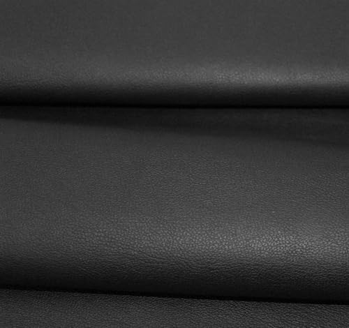econuk - Kunstleder Schwarz 140 cm x 50 cm, Polsterstoff, Hergestellt in Europa, Weich für Bastelarbeiten, Möbel, Sofa, Sitz, Stuhl, Taschen (Schwarz) von econuk