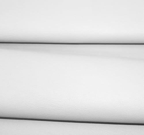 econuk - Kunstleder Weiß 140 cm x 50 cm, Polsterstoff, Hergestellt in Europa, Weich für Bastelarbeiten, Möbel, Sofa, Sitz, Stuhl, Taschen (Weiß) von econuk