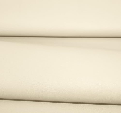 econuk - Kunstleder Elfenbein 140 cm x 50 cm, Polsterstoff, Hergestellt in Europa, Weich für Bastelarbeiten, Möbel, Sofa, Sitz, Stuhl, Taschen (Elfenbein) von econuk