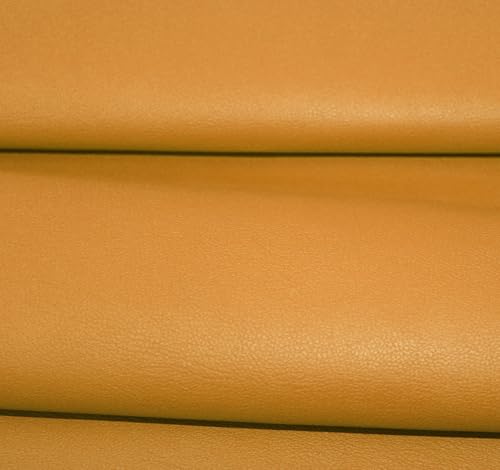 econuk Polsterstoff aus Kunstleder, 140 cm x 50 cm, hergestellt in Europa, weich, für Bastelarbeiten, Möbel, Sofa, Sitz, Stuhl, Taschen (Senf), Poliptrb12 von econuk