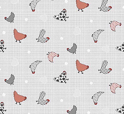 ecosoul 1,4m² Wachstuchtischdecke Chicken Village grau weiß Hühner rot Schutzdecke Meterware Breite:140cm Länge:100cm ecosoul 1,4m² Wachstuchtischdecke Chicken Village grau weiß Hühner rot Schutzdecke Meterware Breite:140cm Länge:100cm von ecosoul