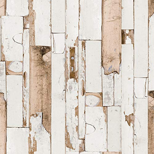 Wachstuch-Tischdecke Door (6,50€/Meter) glatt beige braun Holzoptik Outdoor-Tischdecke Breite:140cm Länge:100cm von ecosoul