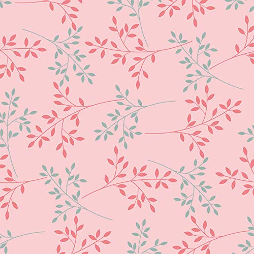 ecosoul Wachstuchtischdecke Basic chic rosa Zweige Blätter (7,-€/Meter) rosa Silber Schutzdecke Gartentischdecke glatt abwaschbar Meterware Breite:140cm Länge:100cm von ecosoul
