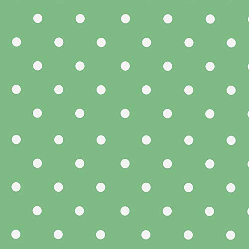 ecosoul Wachstuchtischdecke Dots Polka Mint weiße Punkte (7,50€/Meter) Wachstischdecke Schutzdecke Gartentischdecke glatt abwaschbar Meterware Breite:140cm Länge:100cm von ecosoul