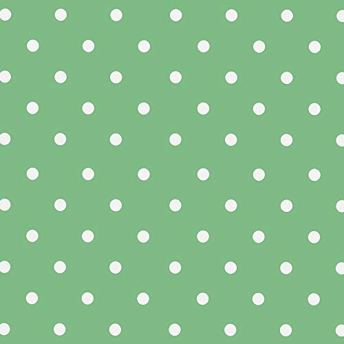 ecosoul Wachstuchtischdecke Dots Polka Mint (7,50€/Meter) weiße Punkte Schutzdecke Gartentischdecke glatt abwaschbar Meterware Breite:140cm Länge:140cm von ecosoul