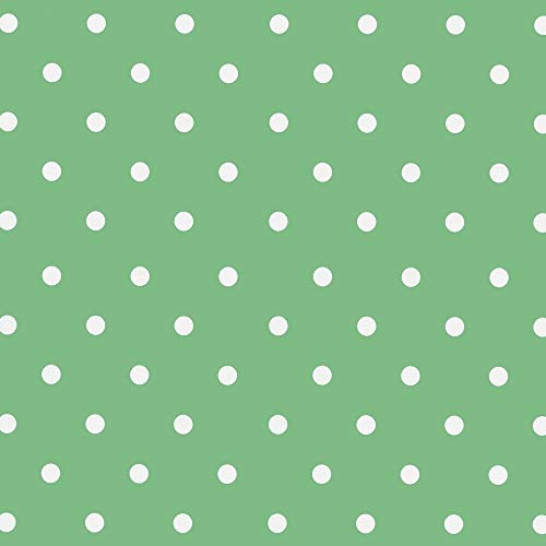 ecosoul Wachstuchtischdecke Dots Polka Mint weiße Punkte (7,50€ / Meter) Gartentischdecke Schutzdecke glatt abwaschbar Meterware Breite:140cm Länge:100cm von ecosoul