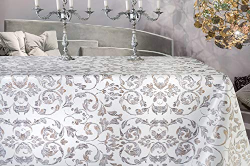 ecosoul Wachstuchtischdecke Livia Ranken Barock weiß grau Wachstischdecke Schutzdecke Gartentischdecke glatt abwaschbar Meterware Breite:140cm Länge:240cm ecosoul Wachstuchtischdecke Livia Ranken Barock weiß grau Wachstischdecke Schutzdecke Gartentischdecke glatt abwaschbar Meterware Breite:140cm Länge:240cm von ecosoul