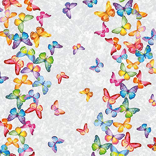 ecosoul Wachstuchtischdecke Schmetterlinge Schmetterlinge bunt Wachstischdecke Schutzdecke Gartentischdecke Meterware Breite:140cm Länge:110cm von ecosoul