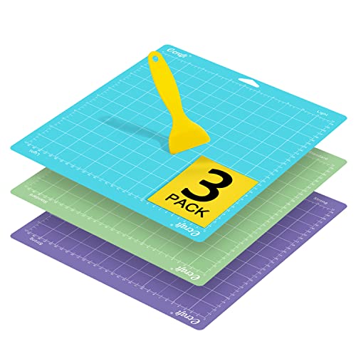 Ecraft 30,5 x 30,5 cm Schneidematte für Cricut â€“ inklusive StrongGrip/StandardGrip/LightGrip (3er-Pack) flexible quadratische Gittersteppmatten für Handwerk, Nähen und alle Kunstwerke (Variety) von ecraft