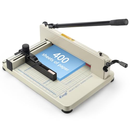 Ecraft Robuster 30,5 cm Schneidemaschine – 400 Blatt Kapazität, massiver Stahl mit HSS-Klinge, industrieller kommerzieller Trimmer für Büro, Schule, Druckerei, Sicherheitsschloss und transparente von ecraft