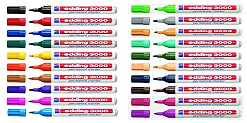 20x Edding Permanentmarker 3000 in 20 Farben 20x Edding Permanentmarker 3000 in 20 Farben von edding