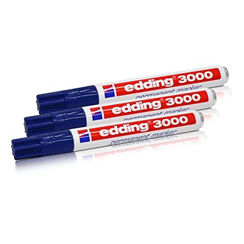 3x Edding 3000 Permanent Marker blau 1.5 -3 mm 3x Edding 3000 Permanent Marker blau 1.5 -3 mm von edding